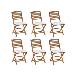 Beliani Set di 6 cuscini per sedie en Poliestere Scandinavo TOLVE  