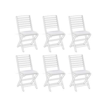 Lot de 6 coussins pour chaises de jardin en Polyester Scandinave TOLVE