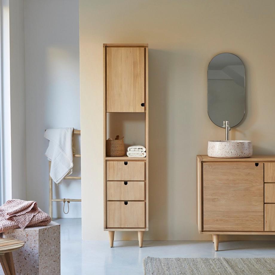 Tikamoon Colonne en chêne massif Jonàk  