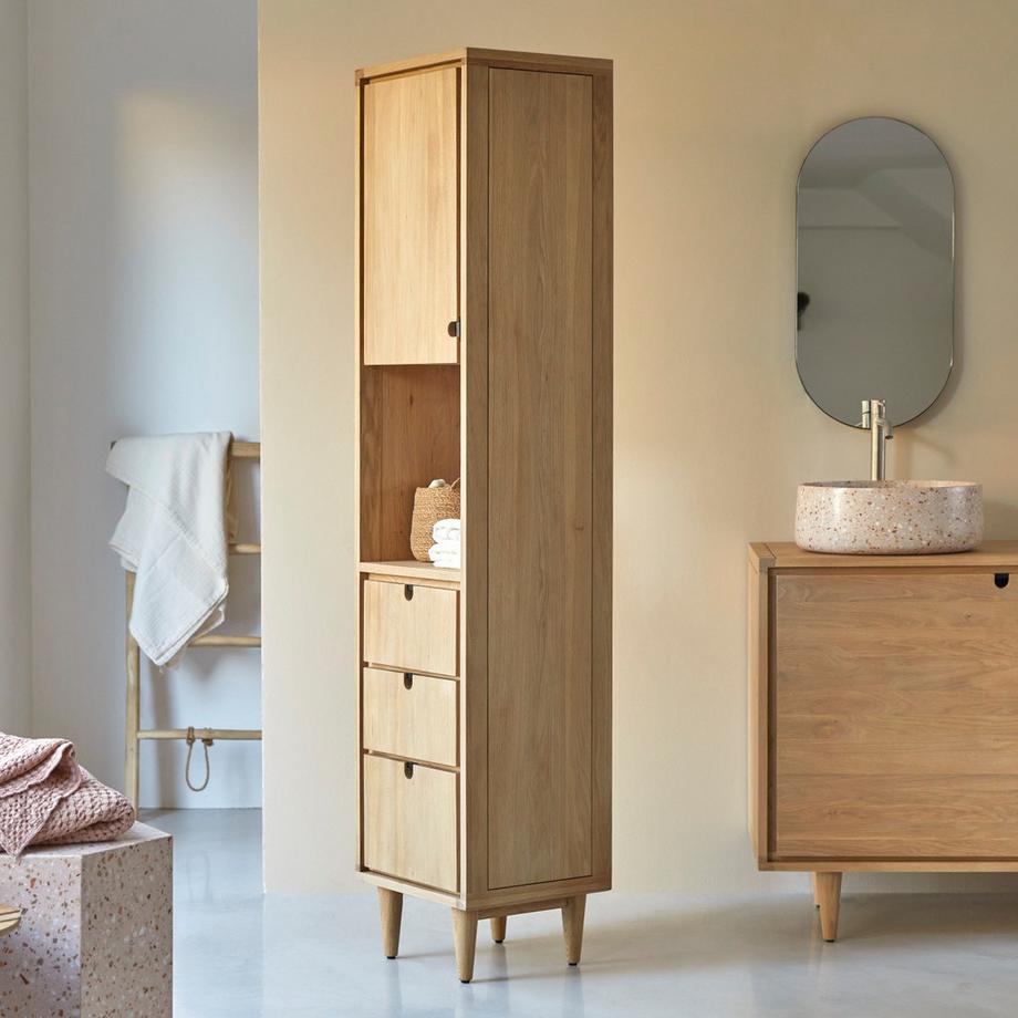 Tikamoon Colonne en chêne massif Jonàk  