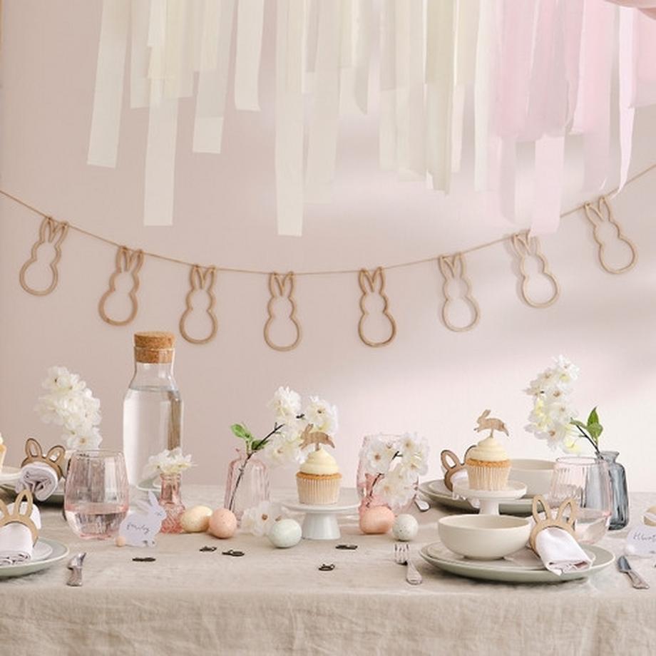 Ginger Ray  Hasen Girlande aus Holz 