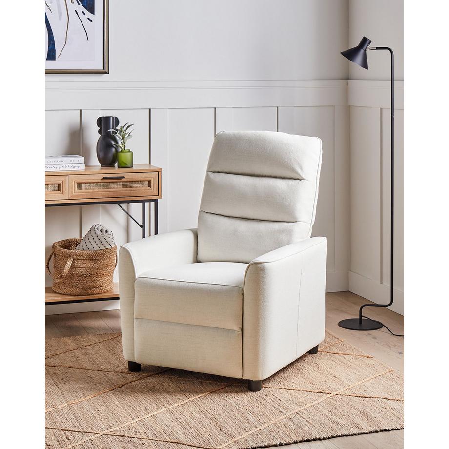 Beliani Fauteuil inclinable en Tissu Traditionnel SANDE  