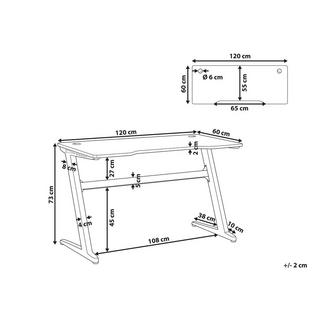 Beliani Gaming-Tisch aus MDF-Platte Modern DARFUR  