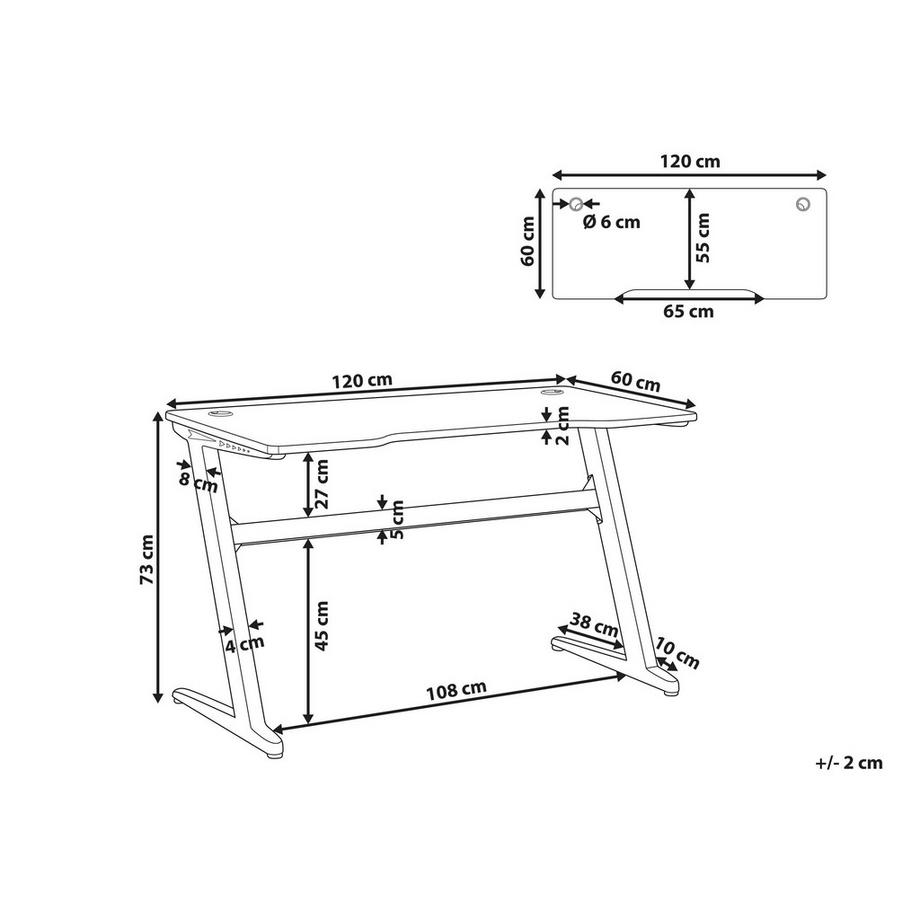 Beliani Bureau de jeu en MDF Moderne DARFUR  