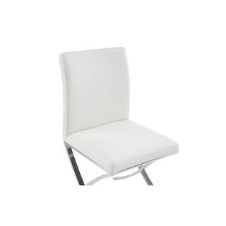 Vente-unique Lot de 6 chaises Simili acier inoxydable CALY  