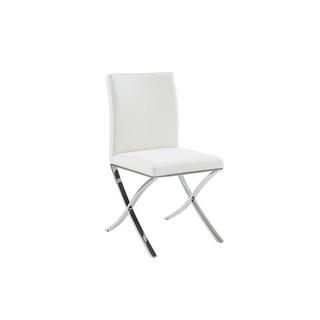 Vente-unique Lot de 6 chaises Simili acier inoxydable CALY  