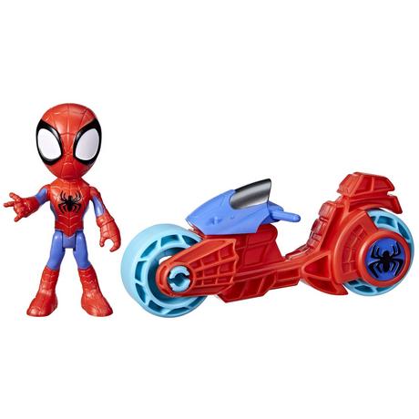 Hasbro  Marvel Spidey e I Suoi Fantastici Amici, Spidey con moto, action figure di Spidey con motocicletta giocattolo, giocattoli per bambini e bambine dai 3 anni in su 