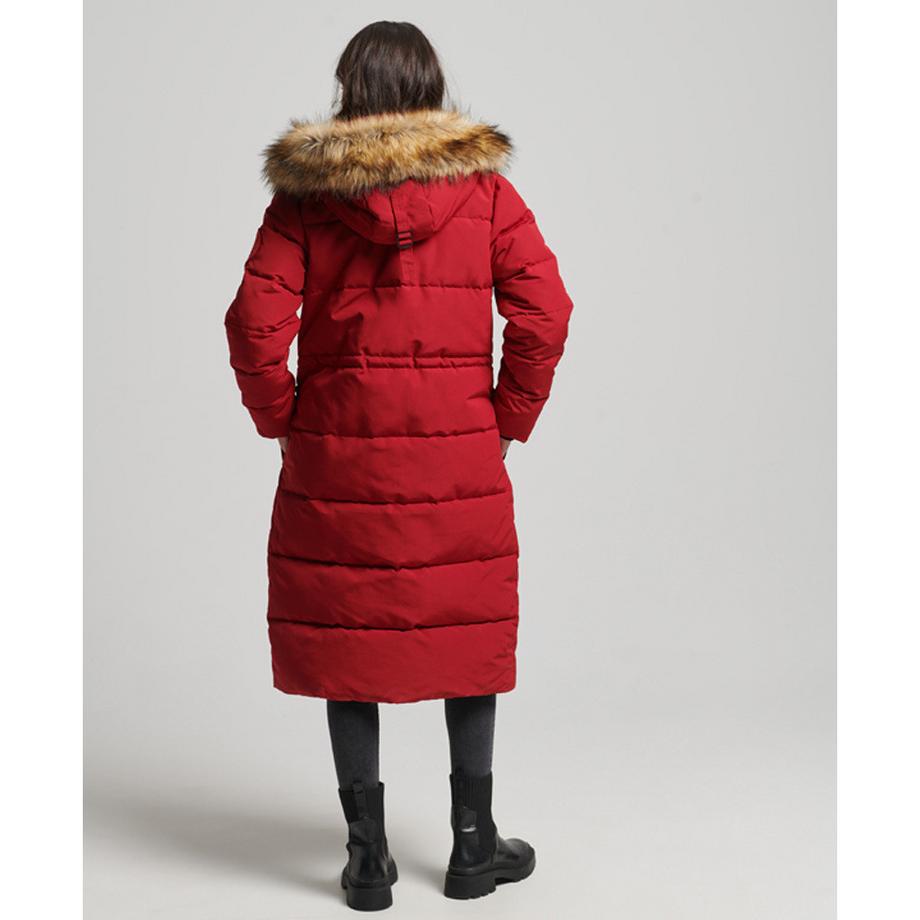 Superdry Everest Doudoune Longue Bordée de Fausse Fourrure  