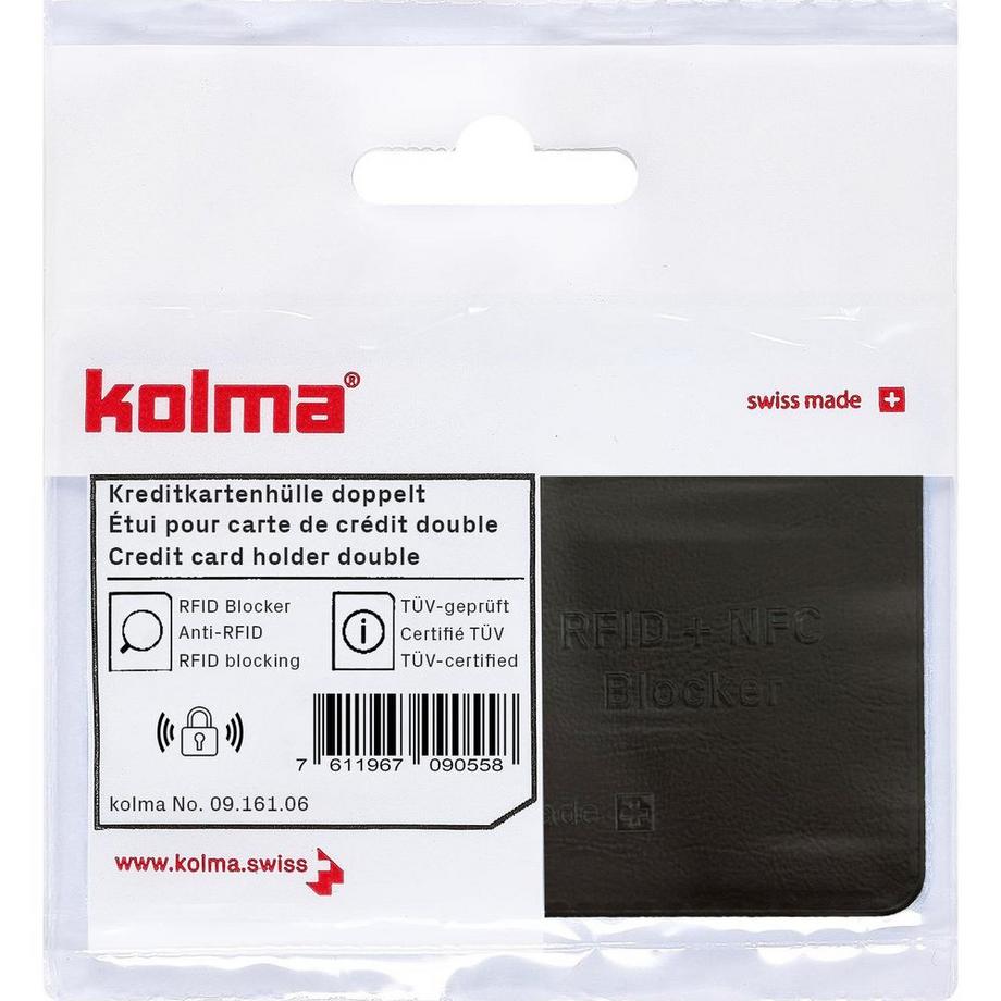 Kolma Doppelte Kreditkartenhülle mit RFID Blocker  