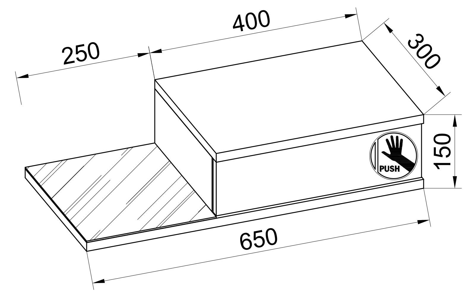 VCM Holz Wandschublade Nachtschrank Wandboard Schublade Konsole Nachttisch Konsila L  