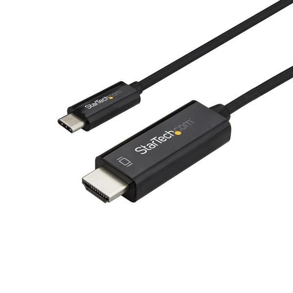 STARTECH.COM  StarTech.com 2m USB-C auf HDMI Kabel - 4K 60Hz USB Typ C zu HDMI 2.0 Video Adapterkabel - Thunderbolt 3 kompatibel - Laptop zu HDMI Monitor/Display - DP 1.2 Alt Modus HBR2 - Schwarz 