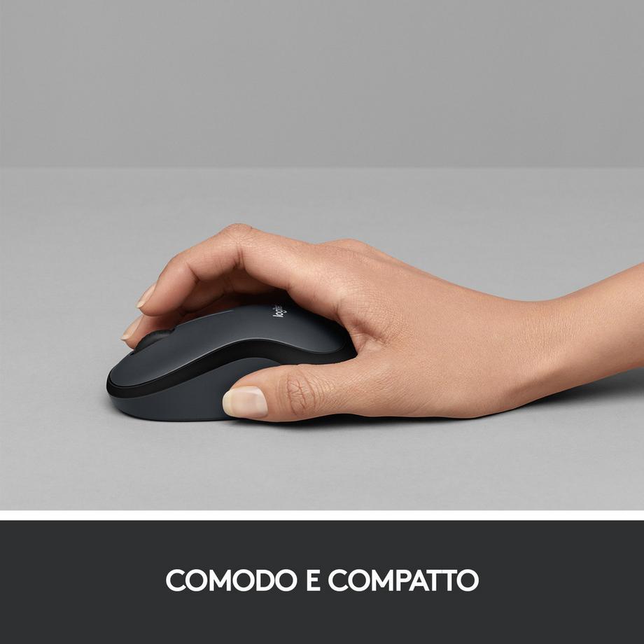 Logitech  Logitech M220 Silent Mouse wireless Senza fili (radio) Ottico Nero 3 Tasti 1000 dpi 