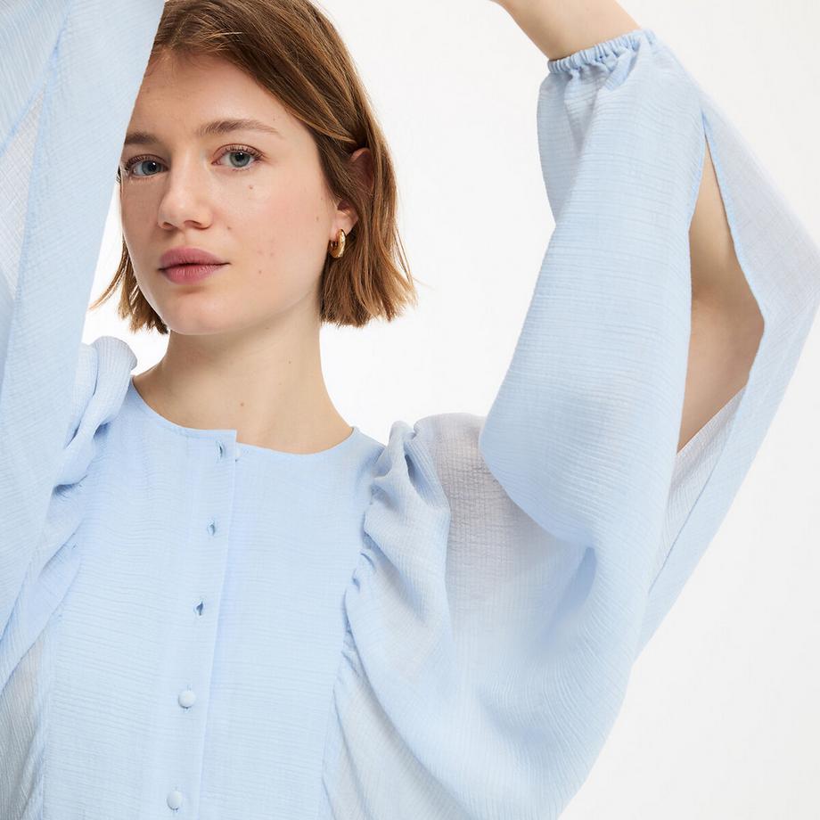 La Redoute Collections Langes Kleid mit Volants Puffärmeln  