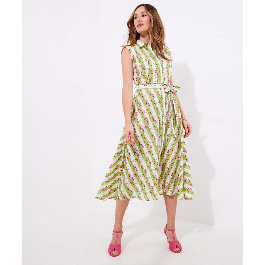 Joe Browns Gestreiftes geblümtes tailliertes Kleid  