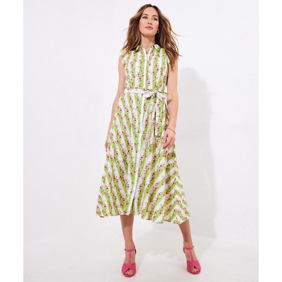 Joe Browns Gestreiftes geblümtes tailliertes Kleid  