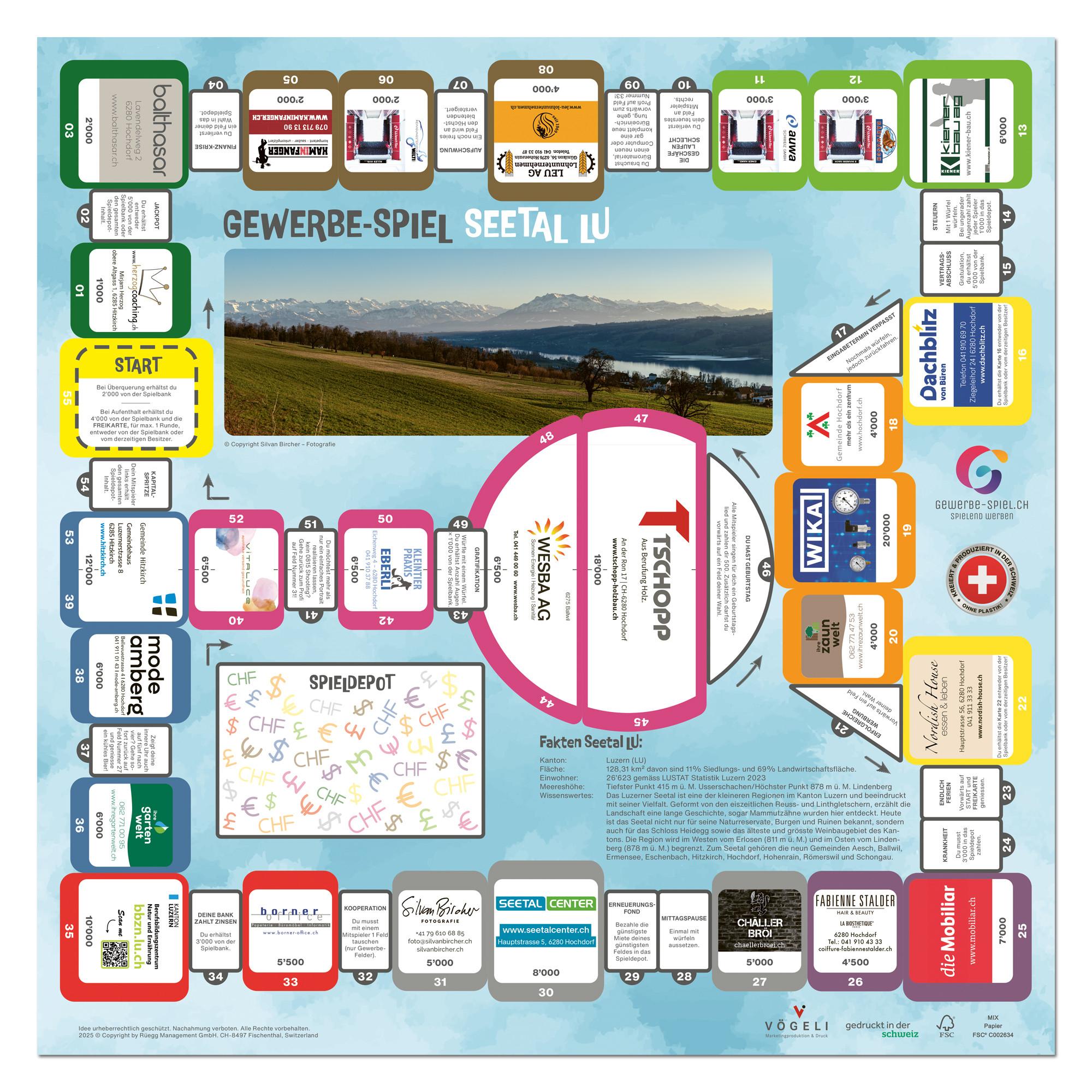 GEWERBE-SPIEL  Brettspiel SEETAL LU (Deutsch) 