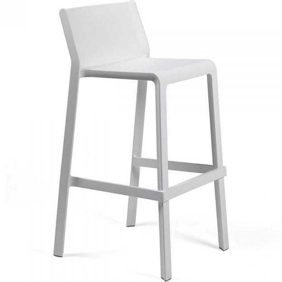 Tabouret de bar de jardin Trill blanc 76