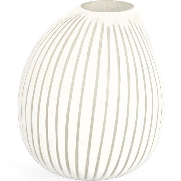 mutoni Vase Mattala blanc rond 27  