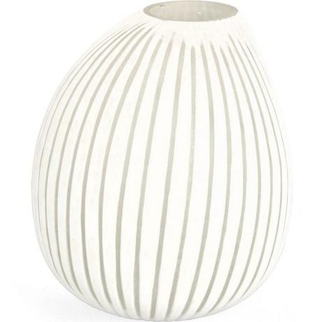 mutoni Vase Mattala blanc rond 27  