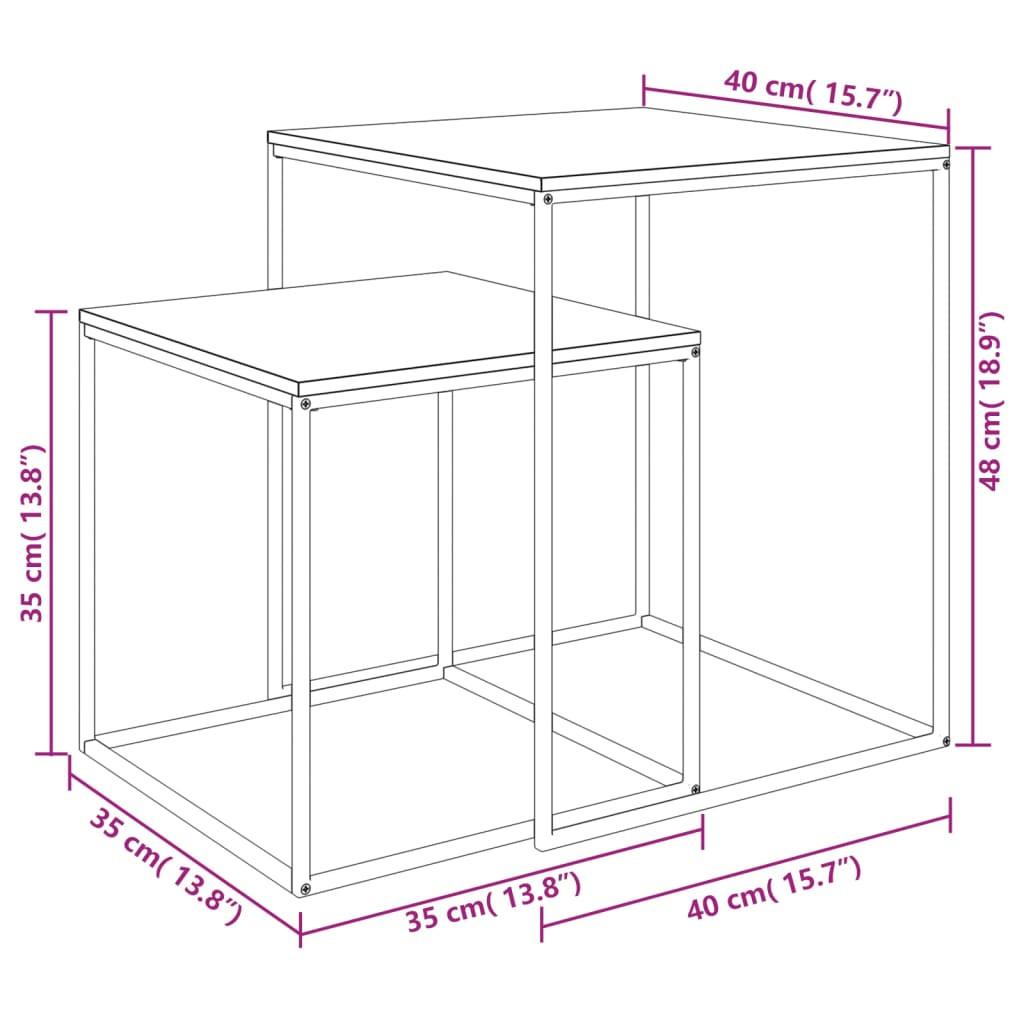 VidaXL Ensemble de tables basses bois d'ingénierie  