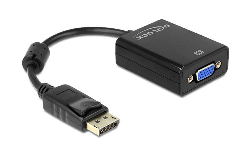 DeLock  Adapter Displayport - VGA Schwarz 