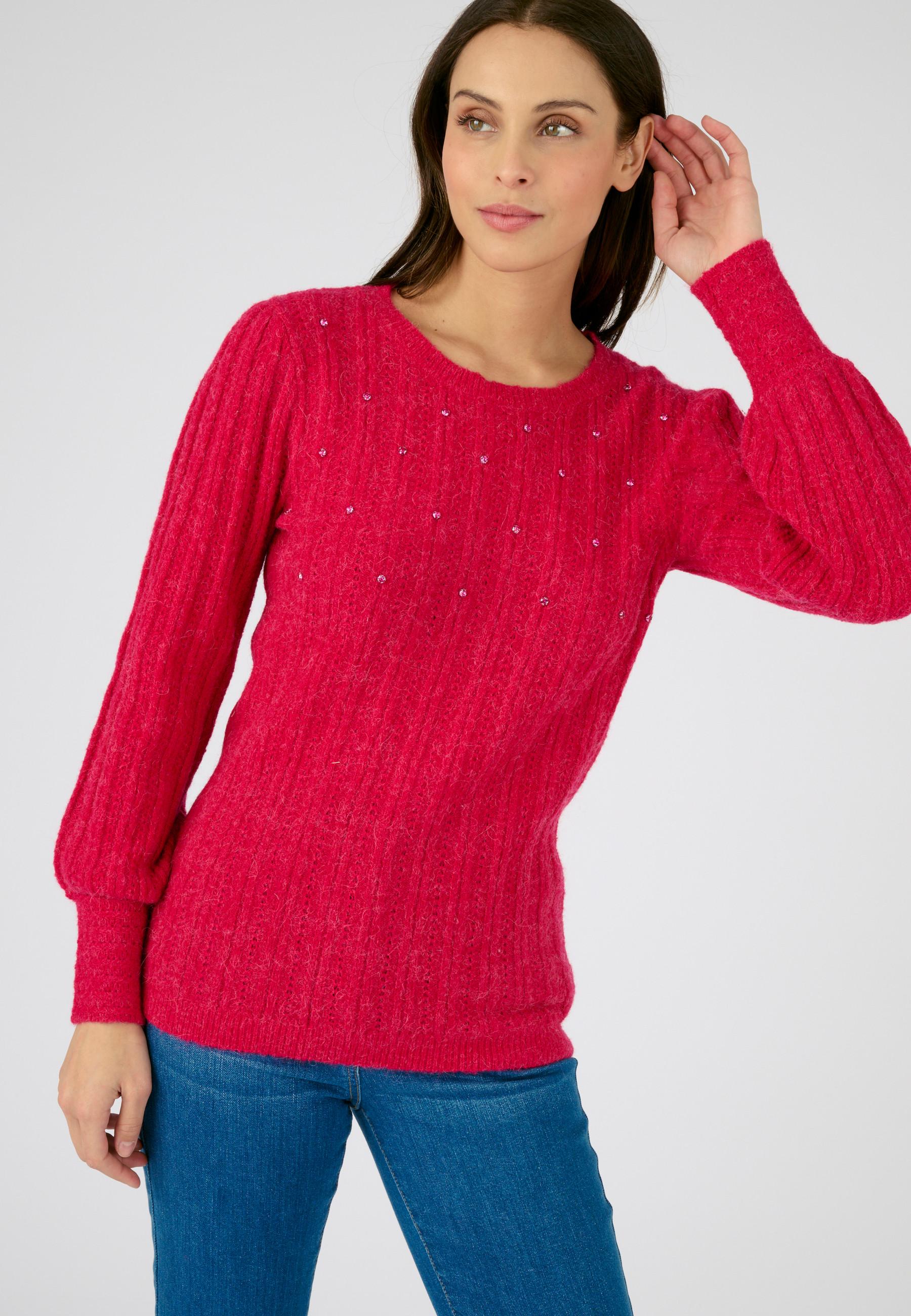 Damart  Pullover aus Alpaka-Mischung mit Strasssteinen 