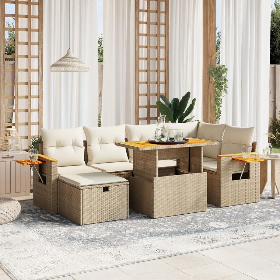VidaXL set divano da giardino Polirattan  