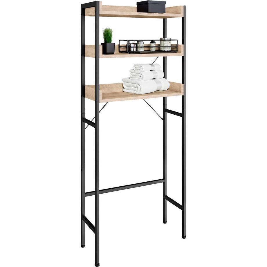 Tectake Badezimmerregal Seattle Industrial Style Holz und Stahl  