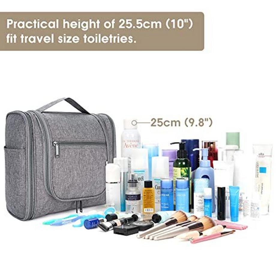 Only-bags.store  Trousse de toilette - Trousse de toilette Cosmetic Bag - Wash Bag, A-Grey (Large), Grey (large) 