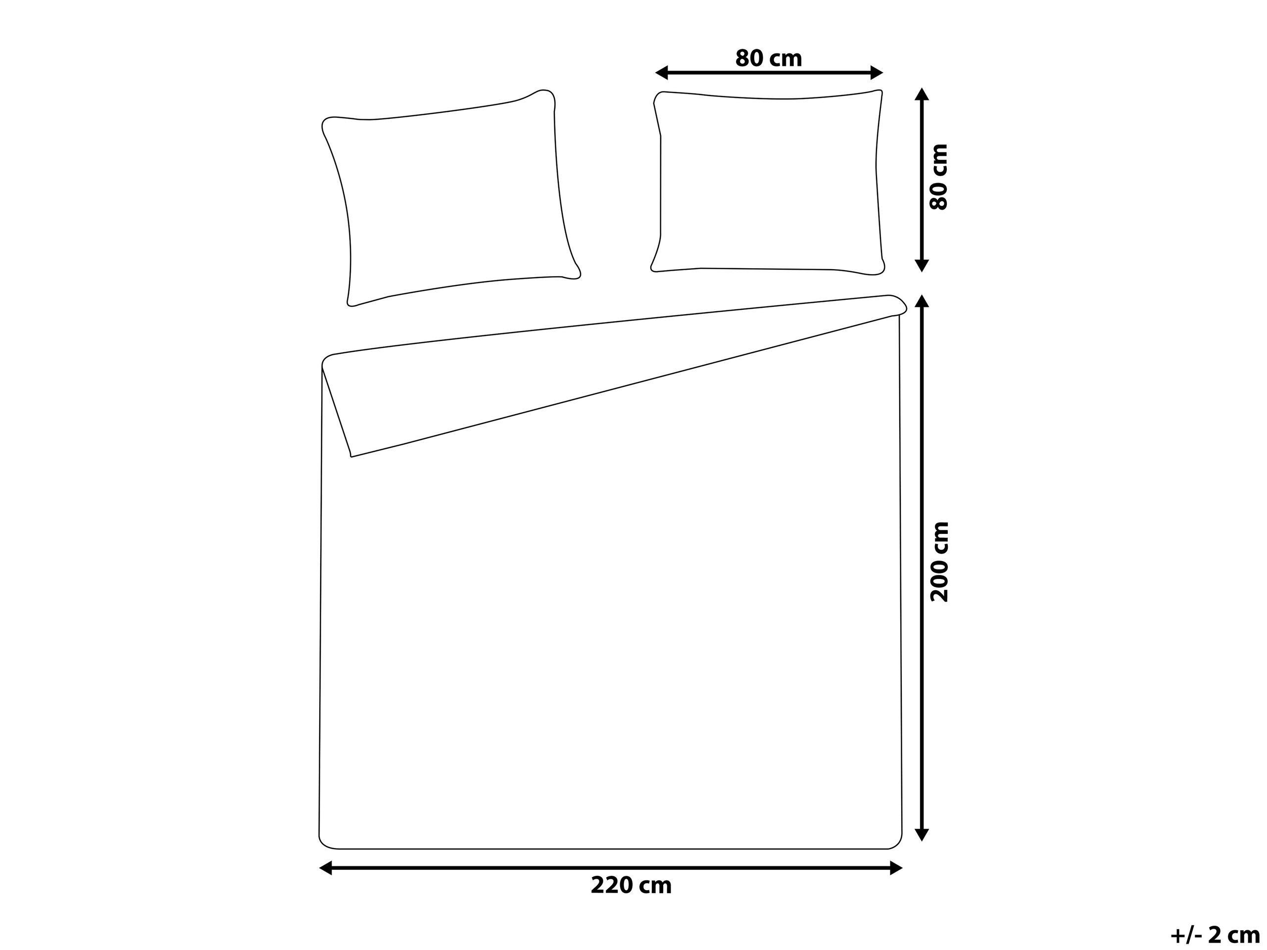 Beliani Ensemble de housses de couette en Satin de coton Traditionnel MORNINGSIDE  