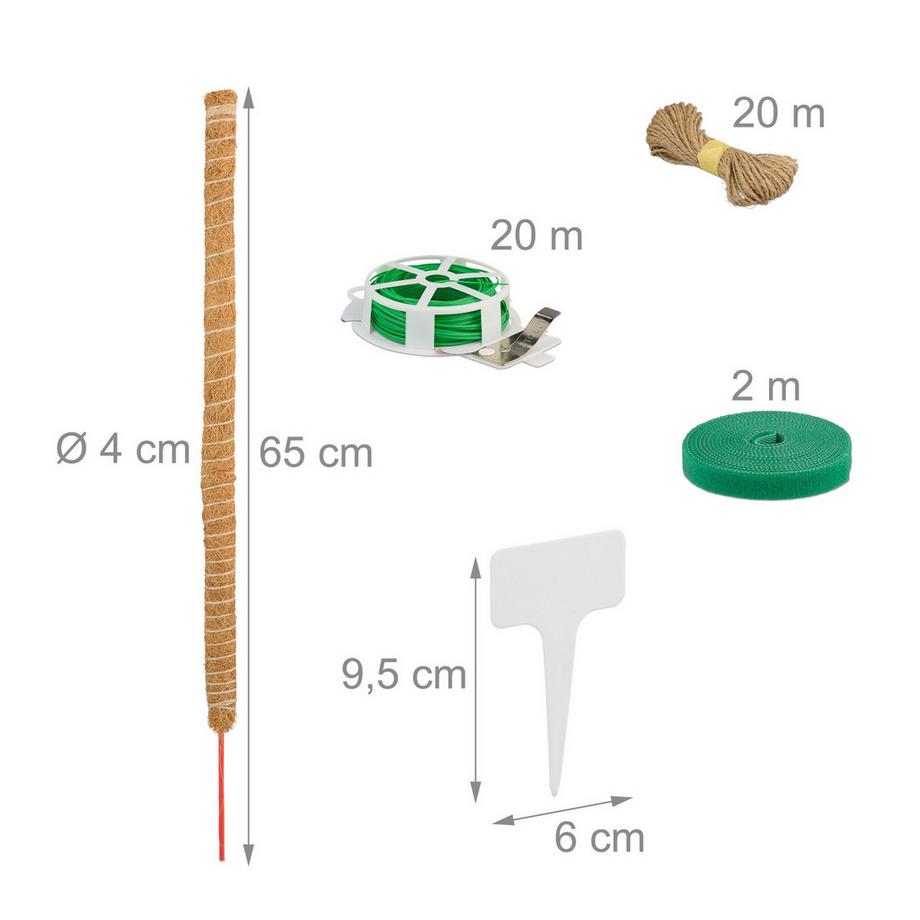 B2X  2er Set Kokosriegel 65 cm Zubehör 