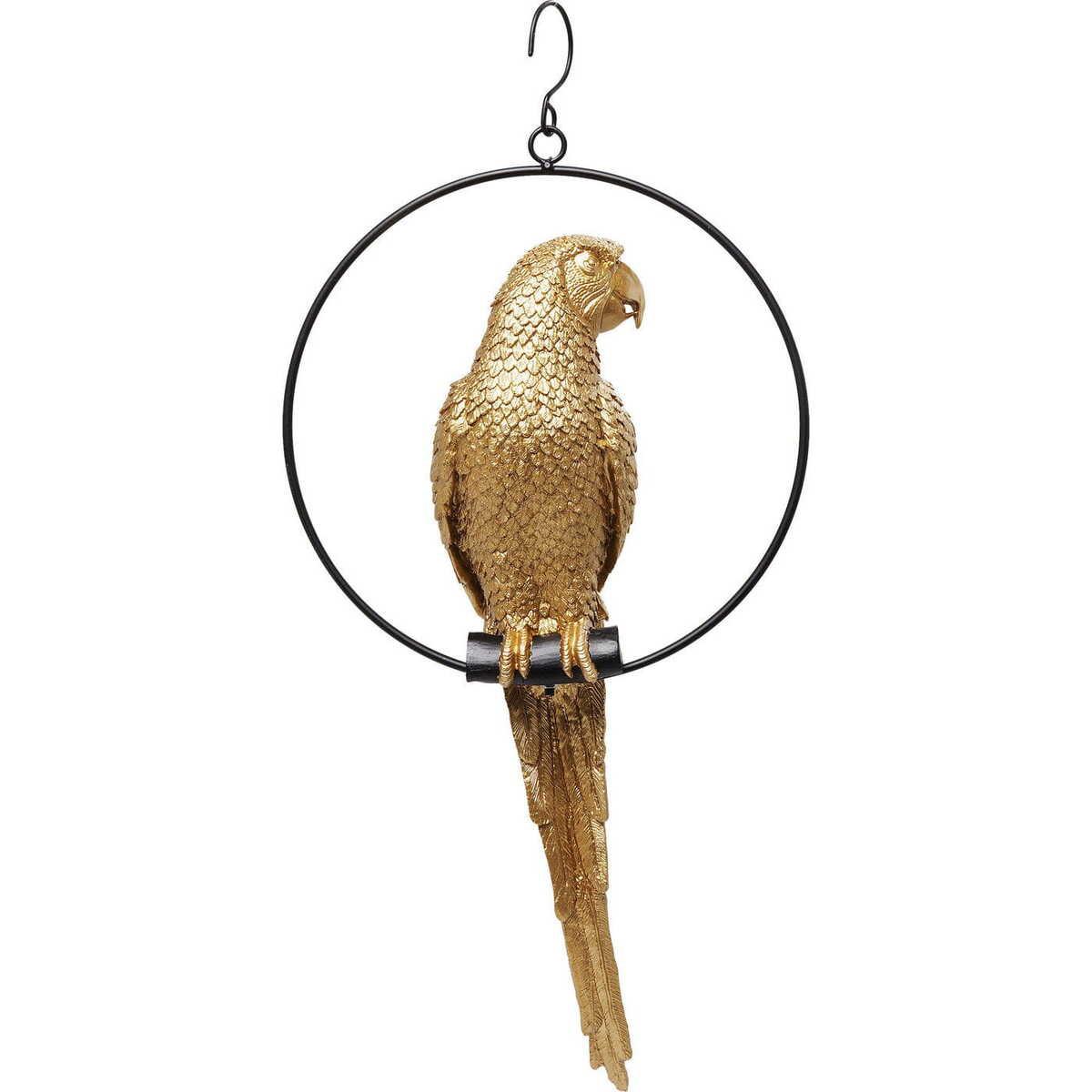 KARE Design Objet décoratif Swinging Parrot Gold  