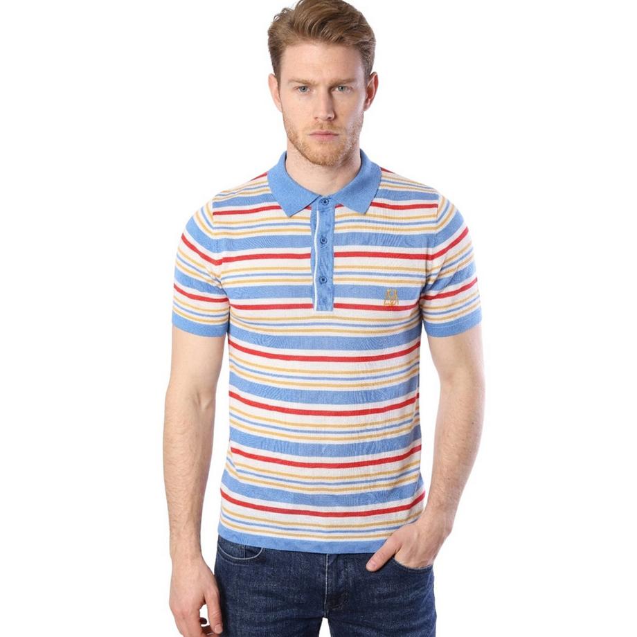 Bellemere New York Fantasy Stripe Tencel Polo  