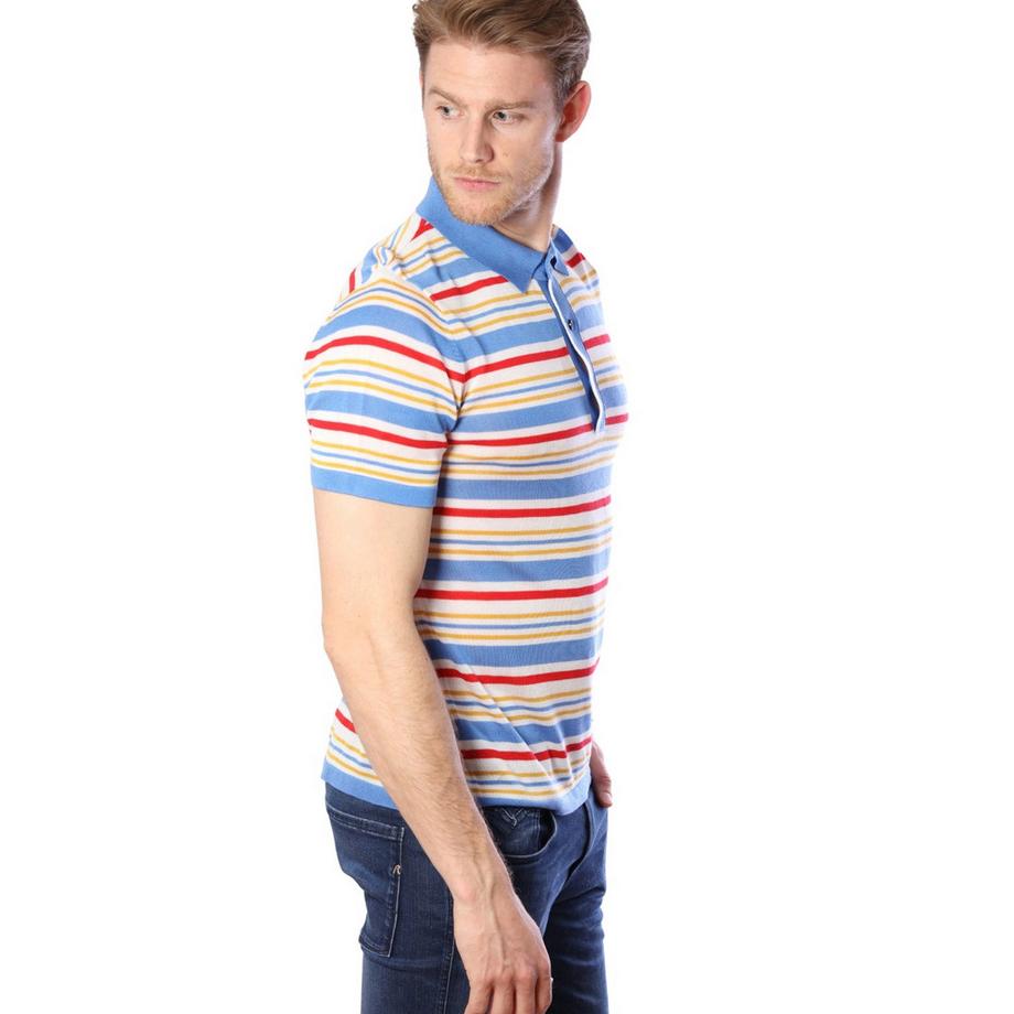 Bellemere New York Fantasy Stripe Tencel Polo  
