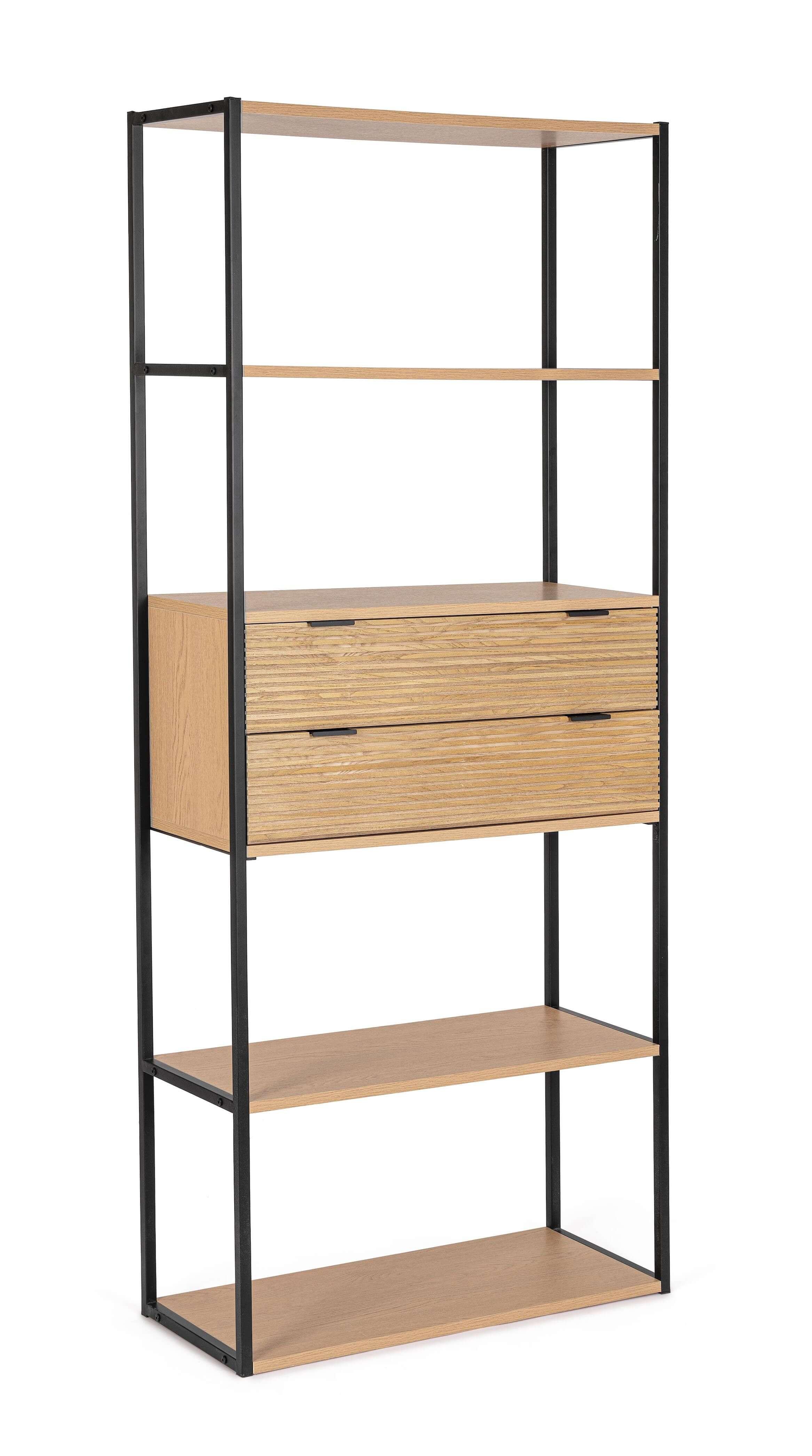 mutoni Libreria Allycia nero naturale 84x35x200  