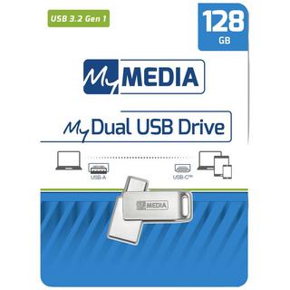 MyMedia  MyDual - 128 GB - USB Type-A USB-C - 3.2 Gen 1 (3.1 Gen 1) - Drehring 