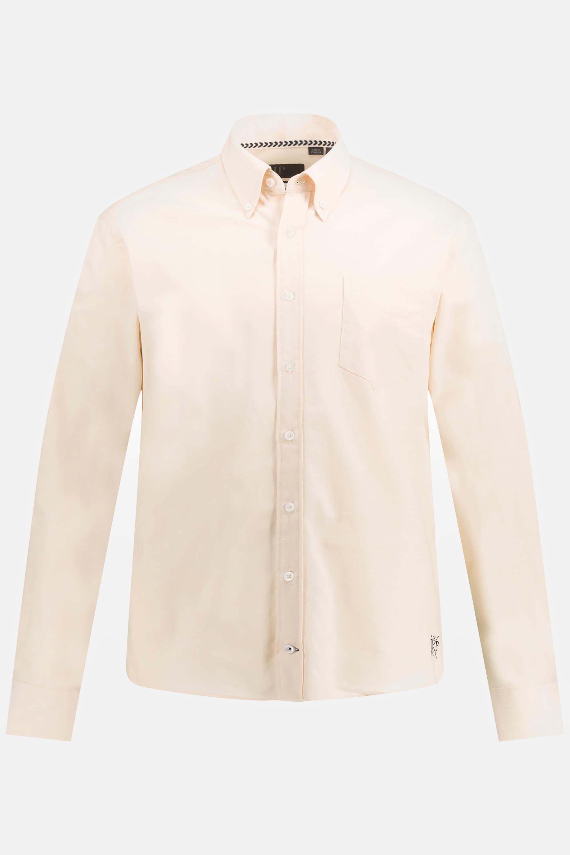 JP1880  Chemise en tissu Oxford à manches longues, col boutonné - coupe Modern 