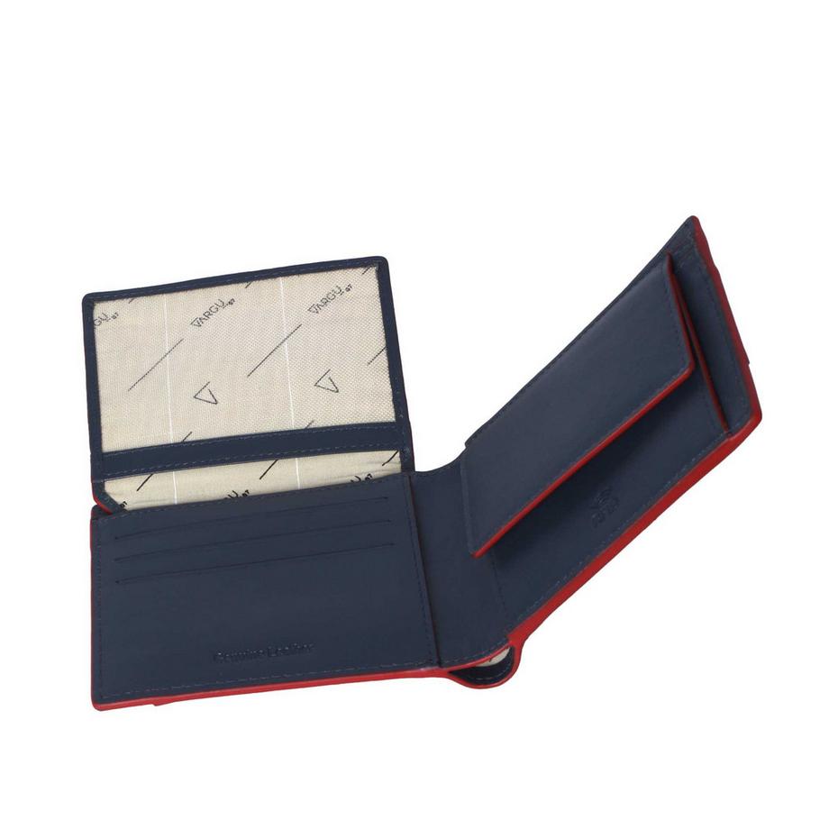 VARGU KON 1-M Portefeuille en Cuir Véritable  