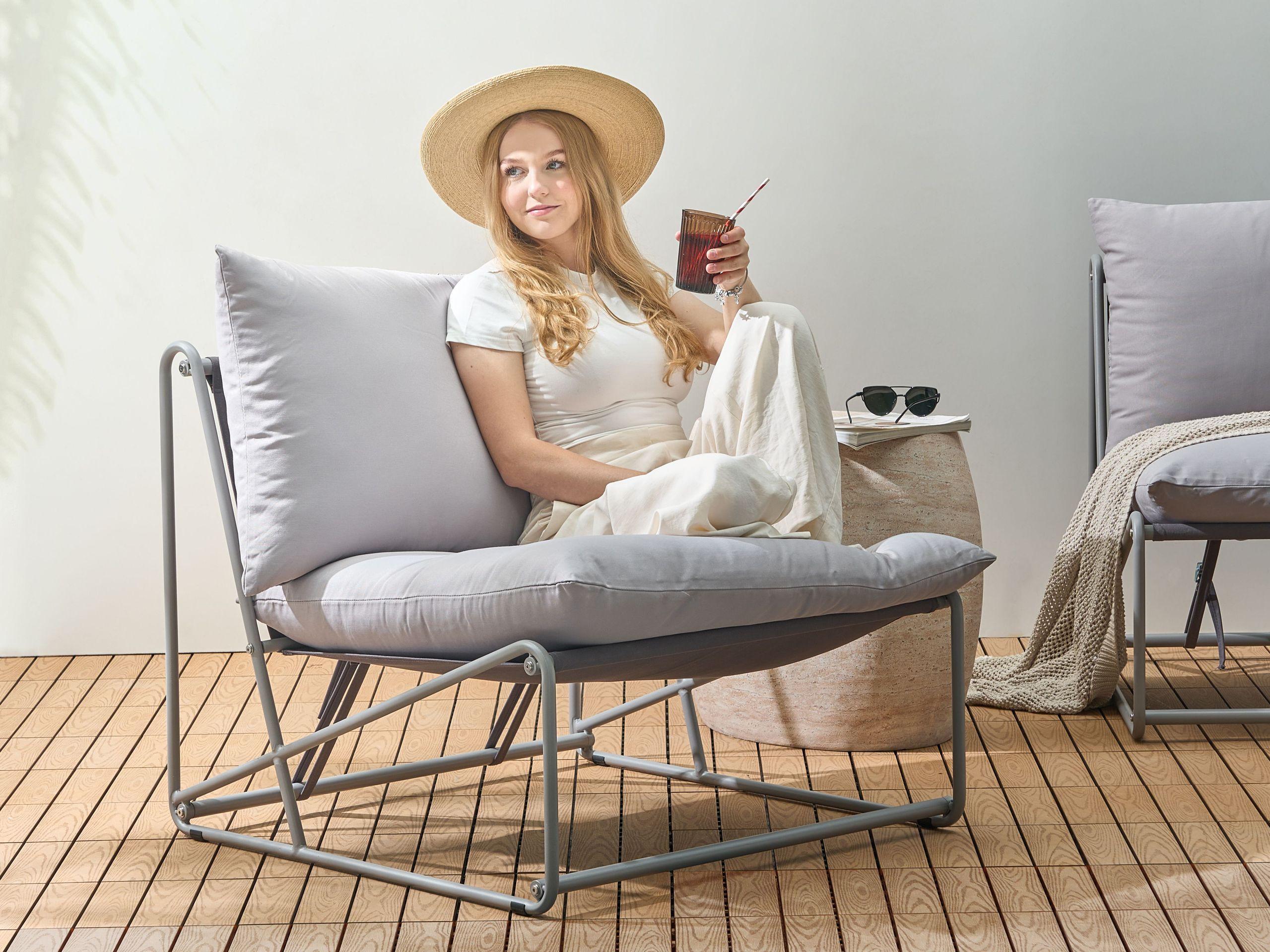 Beliani Set lounge pour jardin en Acier Industriel PICO  