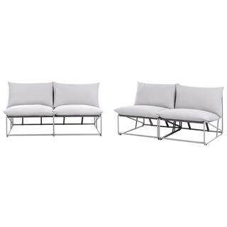 Beliani Set lounge pour jardin en Acier Industriel PICO  