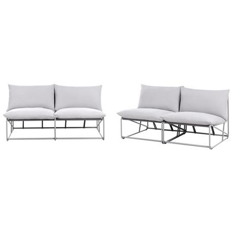 Beliani Set lounge pour jardin en Acier Industriel PICO  