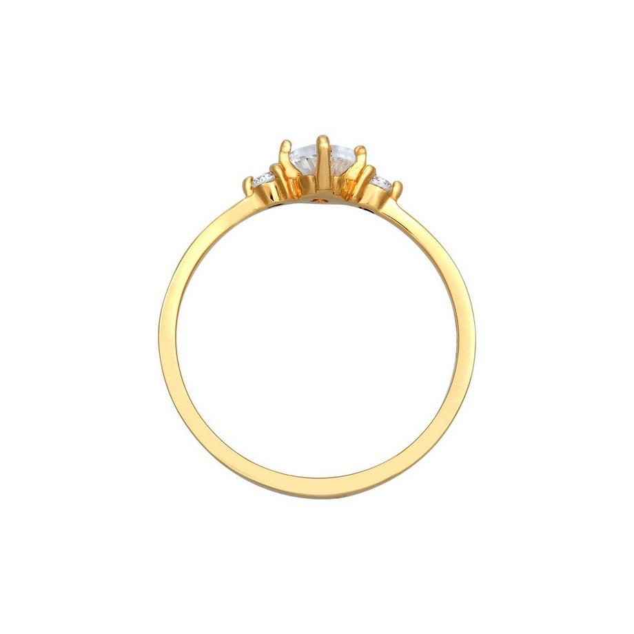 Elli  Bague Zirkonia Oval Verlobung 925 Silber 