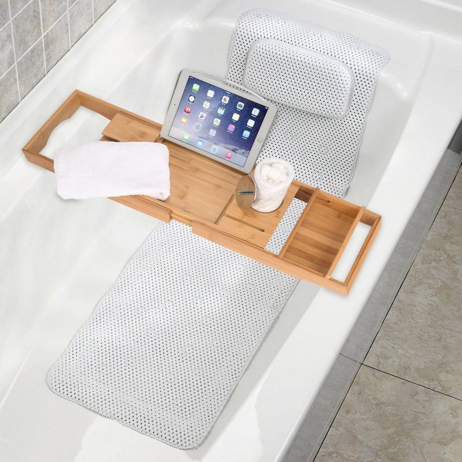 diaqua Badewannenablage, Bambus ausziehbar, 75-109 x 23.4 x 4.5 cm  