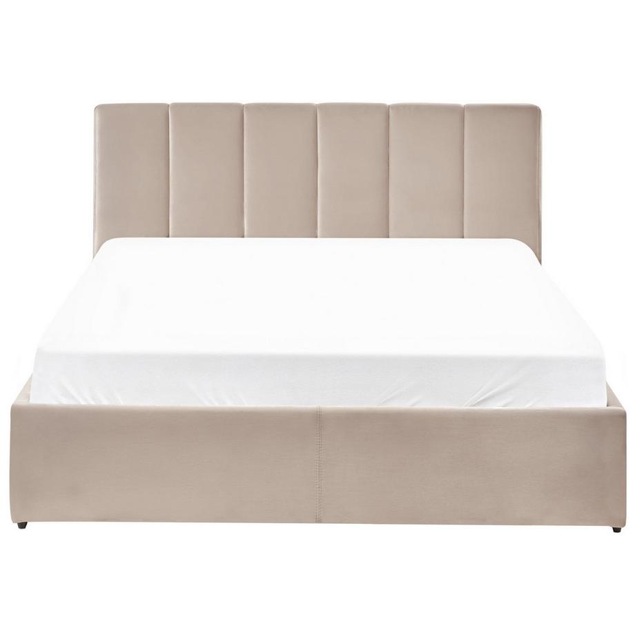 Beliani Letto contenitore en Velluto  DREUX  