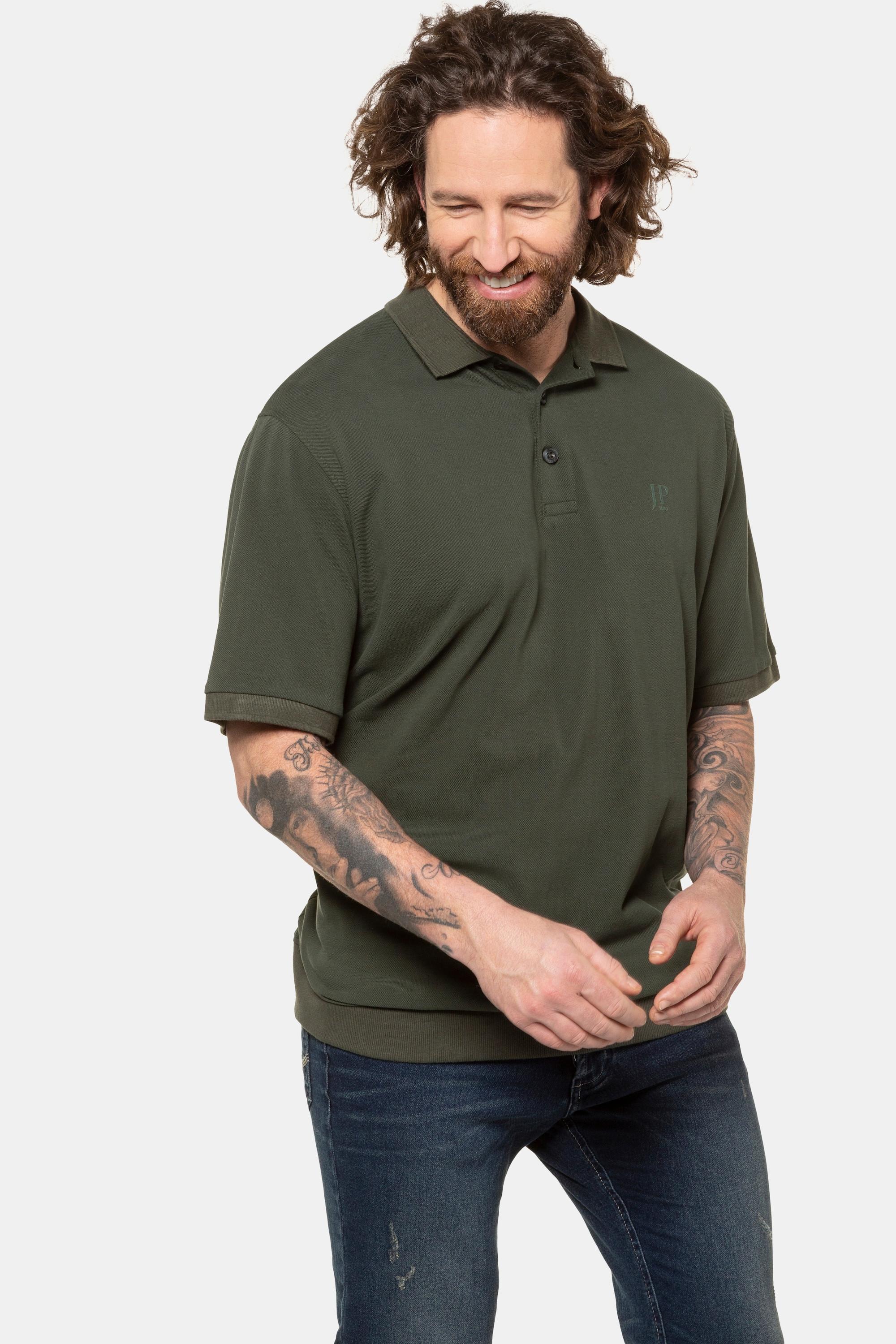 JP1880  Poloshirt, Basic, Bauchfit, Halbarm, Piqué 