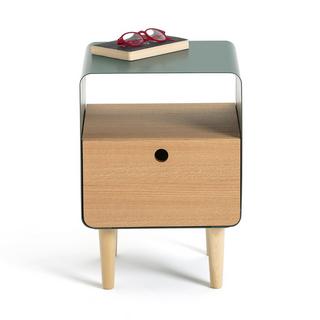 La Redoute Intérieurs Nachttisch mit Eschenfurnier und Stahlmetall  