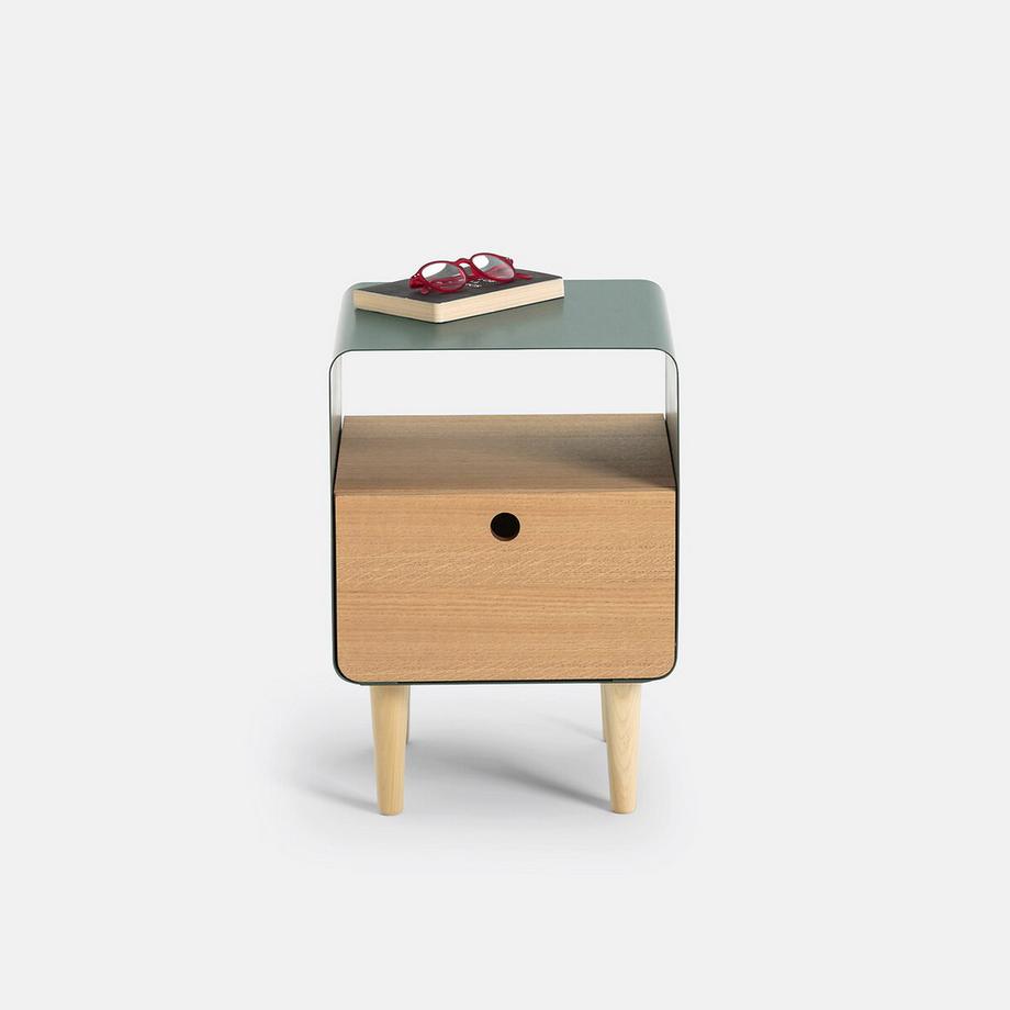 La Redoute Intérieurs Chevet plaqué frêne et métal acier  