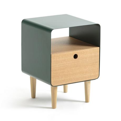 La Redoute Intérieurs Nachttisch mit Eschenfurnier und Stahlmetall  