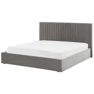 Beliani Bett mit Bettkasten aus Samtstoff Modern VION  