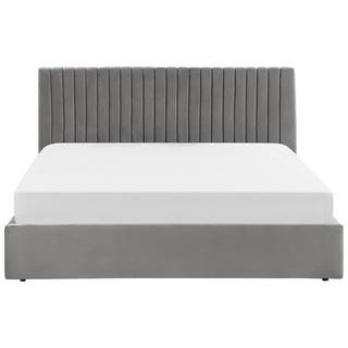 Beliani Bett mit Bettkasten aus Samtstoff Modern VION  